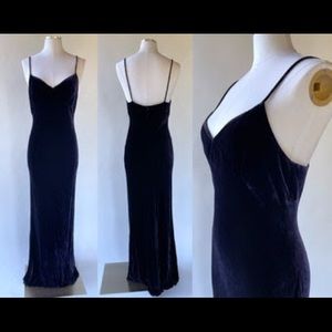 Vintage 90s Ralph Lauren Velvet Dress